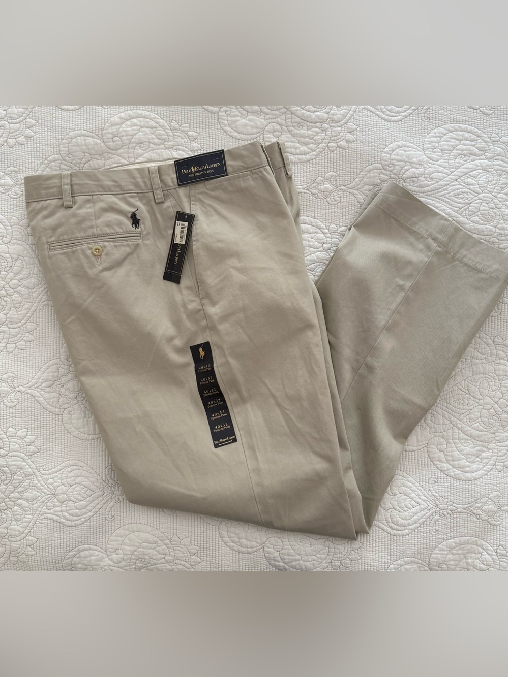 NWT Polo Ralph Lauren The Preston Pant Men’s 40x32 Khaki Beige Chino Trousers